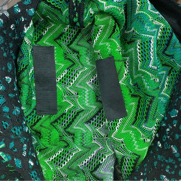 Missoni orange label Black Green ombré lace Mini Dress ~ 38/0 ~ EUC - Picture 16 of 16